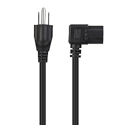 Cable Matters 2-Pack 16 AWG Right Angle Power Cord