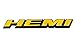 Aimoll 2pcs HEMI Side Fender Emblem Badge Plate Decal with Sticker for Dodge Charger V8 RT Ram 1500 Challenger (yellow)