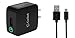 BlackBerry Priv - [Qualcomm Certified Quick Charge 2.0 Technology] Premium Cellet 18 Watt Wall Charger with 4ft. Micro USB Cable - Black + Atom LED