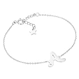 HUAN XUN Alphabet Letter Initial Bracelets A to Z Friendship Gifts Jewelrys for Womens Girls