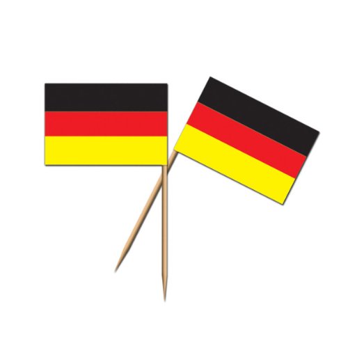 German Flag Food Picks, Pack of 50