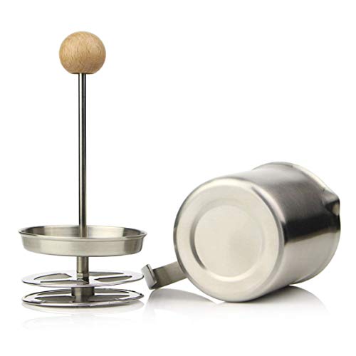 Elektrischer Schneebesen, manuell betriebener Milchaufschäumer, Handpumpen-Milchschaumhersteller aus Edelstahl, Tasse… – Bild 3