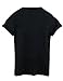 Yonala Fashion Letter Print Cotton Casual T-shirt Tops,Small,Black