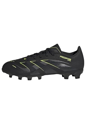 adidas Unisex - Bambini Predator League Multi Ground Football Boots Kids, Core Black/Carbon/Lucid Lemon, 28 EU