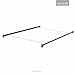MALOUF Bolt-on Metal Bed Rail System, Twin/Full, Black