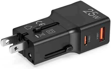 Adaptador de Viaje Universal 25W con USB‑C y USB‑A, Compatible en más de 150 países — foto 2 de 8