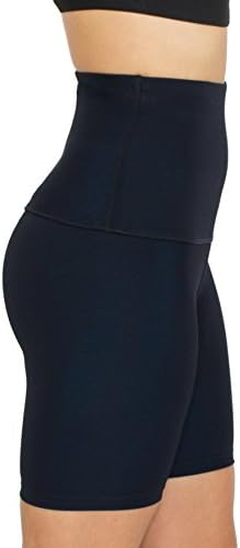 Delfin Spa Women's Mineral Infused High Waist Exercise Shorts - Regular & Plus Sizes