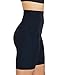 Delfin Spa Women's Mineral Infused High Waist Exercise Shorts, Black, Large