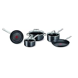 Tefal-C556S554-Prograde-Induction-5-Piece-Cookware-Set-1820-SAUCEPANS-Stewpot-24LID-FRYPANS-2630CM-5pc-Aluminium Tefal C556S554 Prograde Induction ,Black,5 Piece Cookware Set (18/20 SAUCEPANS Stewpot 24+LID FRYPANS 26/30CM), 5pc…