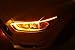 Flexible Led Light Strip 2 Pcs 24 Inch Dual Color LED Headlight Surface Strip Tube Light White & Amber Daytime Running Light Waterproof Switchback Sequential Lamp Turn Signal Light