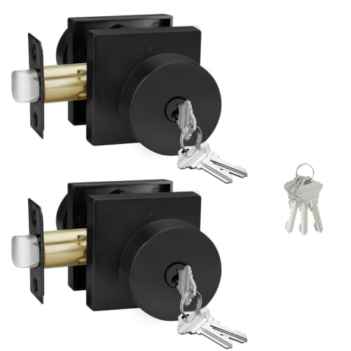 Goldenwarm Keyed Entry Door Knob with Lock and Key (Keyed alike) 2 Pack at Amazon