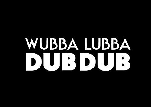 Wubba lubba dub dub rick and morty white vinyl car/laptop/window/…