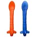 M KITCHEN WORLD Silicone Training Spoon Baby Self Feeding | First Stage Soft Tip Starter Teether for Infant | Led Weaning Gum-Friendly BPA Free 2 Pack
