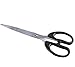 Ktrio Office Scissors, Stainless Steel Scissors for Office, Home Cutting, 8 Inch Scissors, Reduced Effort with Long Blade, Anti-rust, Straight-Handle, Pointed Tip, 8 Inch, Sharp Edge, Black, 2-Pack