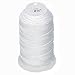Simply Silk Beading Thick Thread Cord Size FFF (0.016 Inch 0.42mm) Spool 92 Yards Compatible with Kumihimo Super Lon (White)