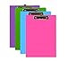 Bazic Standard Size PVC Clipboard with Low Profile Clip, Assorted Colors, 6-Pack