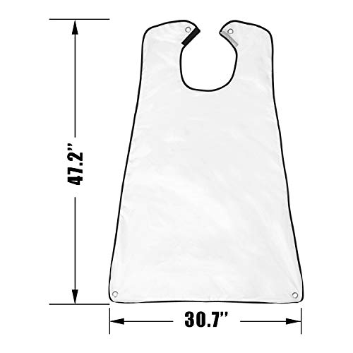 MZDXJ Beard Apron Cape for Men Non-Stick & Durable Shaving Hair Catcher with 2 Suction Cups and Beard Styling Tool Grooming Beard Trimming Bib Perfect Gifts For Men, Husband, Boyfriend or Friends(white)