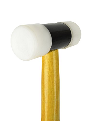 Nylon Hammer 1-1/4" Face w/ Wooden Handle for Jewelry Making Metal Forming Tool