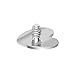 Solid Titanium Heart Dermal Top