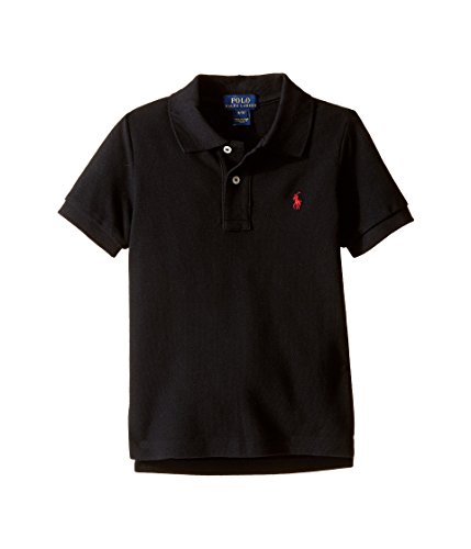 Polo Ralph Lauren Kids Basic Mesh Polo Toddler Boy s Short Sleeve Knit (2T, Polo Black)