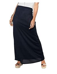 Vestido largo de punto de cintura alta para dama con una línea de invierno