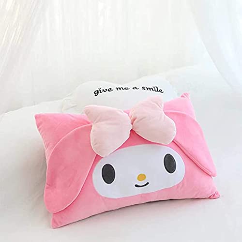 AMZROMI Kawaii Pillowcase Cotton Pillowcase Cute Plush Throw Pillow Case Anime Pillows Cover Decorative for Dormitory 6242CM (Pink)