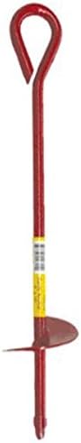 1/2 Inch Rod X 3 Inch Helix X 30 Inch Long Earth Anchor Red