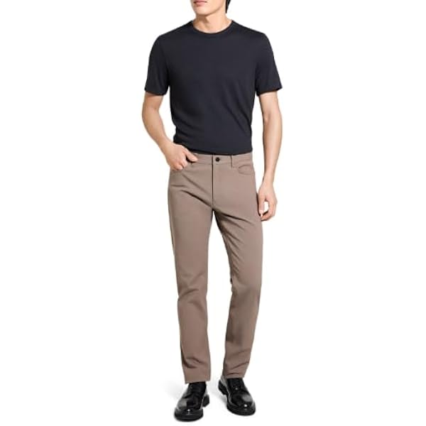 Theory Men's Raffi Neoteric Twill Pants, Bark, 28 at Amazon Men's