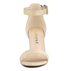 Allegra K Women's High Chunky Heel Buckle Ankle