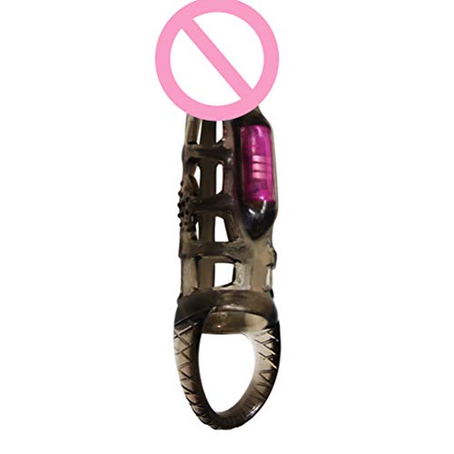 Six Toys for Men,NOENNULL Adult Products Men Penis Sleeve Extender Extension Ring with Vibrator Adult Sex Game Toy for Men