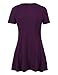 Made By Johnny MBJ WT769 Womens V Neck Trapeze Tunic XXXL Dark_Purple