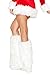 Pink Queen Women's Christmas Fashion Faux Fur Fluffy Plush Costume Cosplay White Leg Warmers