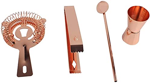 7-teiliges Kupfer-beschichtetes Bartender-Kit, Pariser Cocktail-Mixology-Set mit Shaker-Jigger-Bar-Löffel-Muddler… – Bild 4