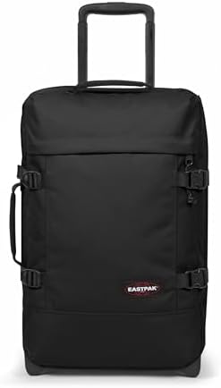 Tranverz S Valise Cabine 42L (51 x 32,5 x 24 cm), bagage à main à roulettes, léger et résistant, double compartiment, poignée télescopique & serrure TSA - BLACK