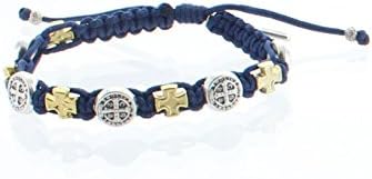 Blue Blessings in Faith Bracelet Blessings in Faith Wear This Blessing Bracelet to Remind You of the Blessings You Have Already Received, and to Inspire You to Reach Out Towards Those Awaiting You. “Faith Is to Believe What You Do Not See; the Reward of the Faith Is to See the Blessings of What You Believe.” -St. Augustine. Handwoven with Love in Medjugorje, This Blessings in Faith Blessing Bracelet Is Made with 5 Benedictine Cross Medals and 5 Crosses and Features Our Signature “Blessed” Tag. The Sliding Slipknot Closure Enables Them to Fit Nearly Everyone Perfectly.