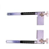 KV Pivot Door Slide Hardware Overlay Application Self Closing 22 1/8" Slide (Kit) Black