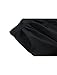 uxcell Men Solid Black Elastic Waist Slant Pockets Harem Pants 32-34 Black