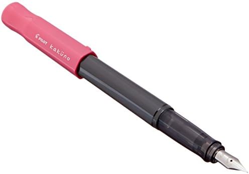 Pilot Kakuno Fine-Nib Fountain Pen Black Body Orange Cap Body (Fka-1Sr-Of)