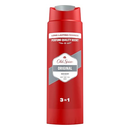 Old Spice Original Herren Duschgel & Shampoo 400ml, Universelle 3 in 1 Formel für Körper, Haare und Gesicht, lang anhaltende Frische, Duft in Parfumqualität, Tiefenreinigung
