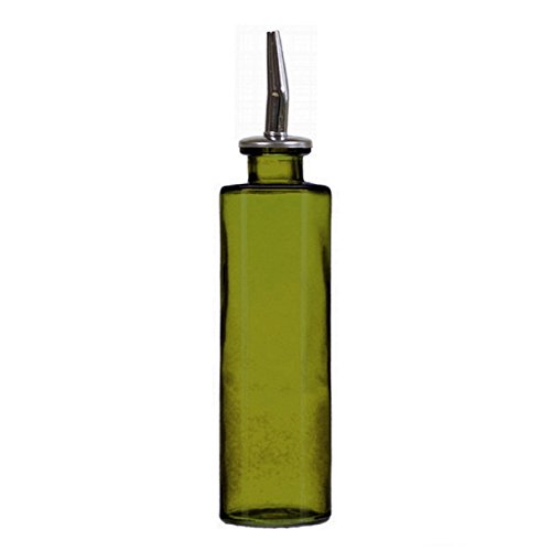 Buy Oil and Vinegar Dressing, G417F Vintage Green Colored Decorative Glass Oil Bottles, Olive