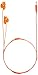 DCI In-Ear Headphones, Fox Earbuds, Orange Cord, 3.5 mm socket, Smartphone, Laptop, Tablet Compatible
