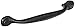 Hickory Hardware 1 Pack Solid Core Kitchen Cabinet Pulls, Luxury Cabinet Handles, Hardware for Doors & Dresser Drawers, 5-1/16 Inch (128mm) Hole Center, Black Iron, Refined Rustic Collection