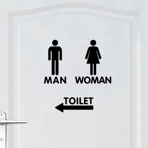 Mua Toilet Man WOMAN Wall Sticker Set for Men and Women with Arrows ...