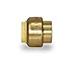 MIDLINE VALVE VQTF34 Plug End Cap Pipe Fitting Push to Connect Pex Copper, CPVC, 1/2'', Brass