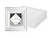 ELITE SELECTION Disposable Plastic Salad Plates - 40 Pack Premium Quality Hard Square 7” Plate with Elegant Silver Double Trim for Wedding, Birthday, and Party