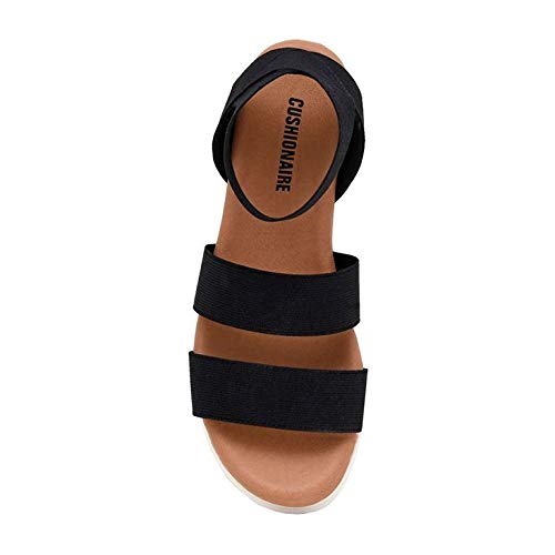 Women's Cushionaire Naomi Cork Wedge Sandal +Wide Widths Available