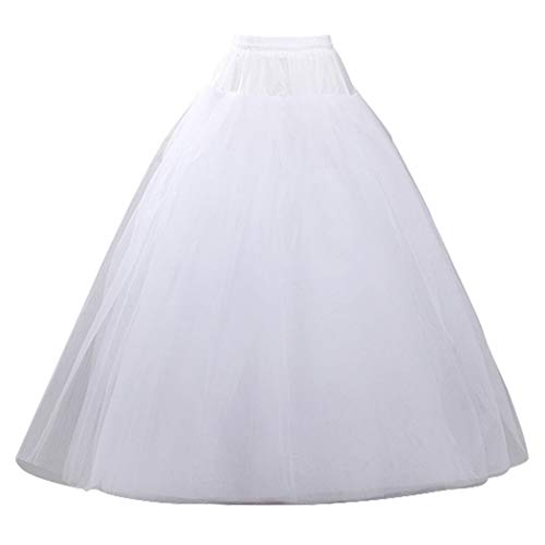 VeMee Women's Hoopless Petticoat Crinoline Underskirt Slips Petticoats Wedding Accessories (One Size, White) - Thumbnail 7