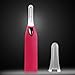 OH GUAPA Electric Heated Eyelash Curler, Portable Mini Makeup Eye Lashes Curling Tool Professional Enhancer Pen with Comb Design Safety Cute Eyelash Curler Brush for Girls Women Ladies, Rose Red