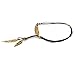 Usstore 1PC Women Pendant Fashion Bohemian Style Black Rope Chain Feather Pattern Necklace Partty Gift Alloy (Gold)