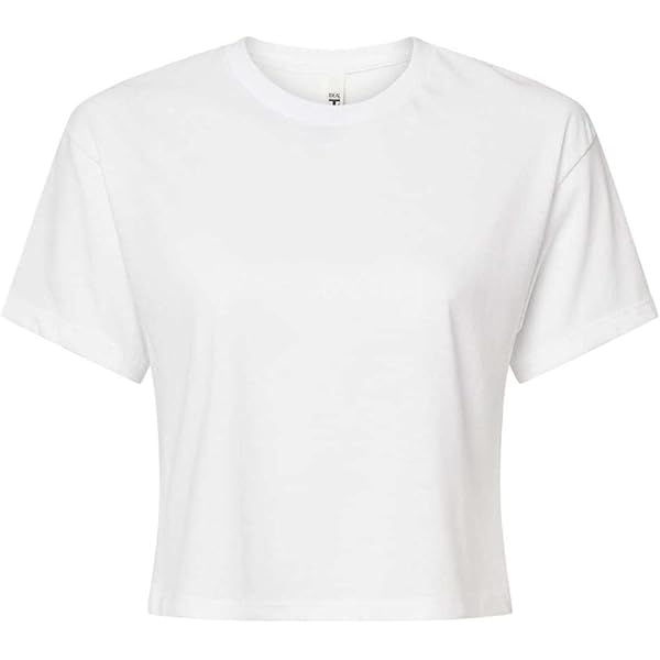 Next Level Womens Ideal Crop Tee, S, White at Amazon Women's